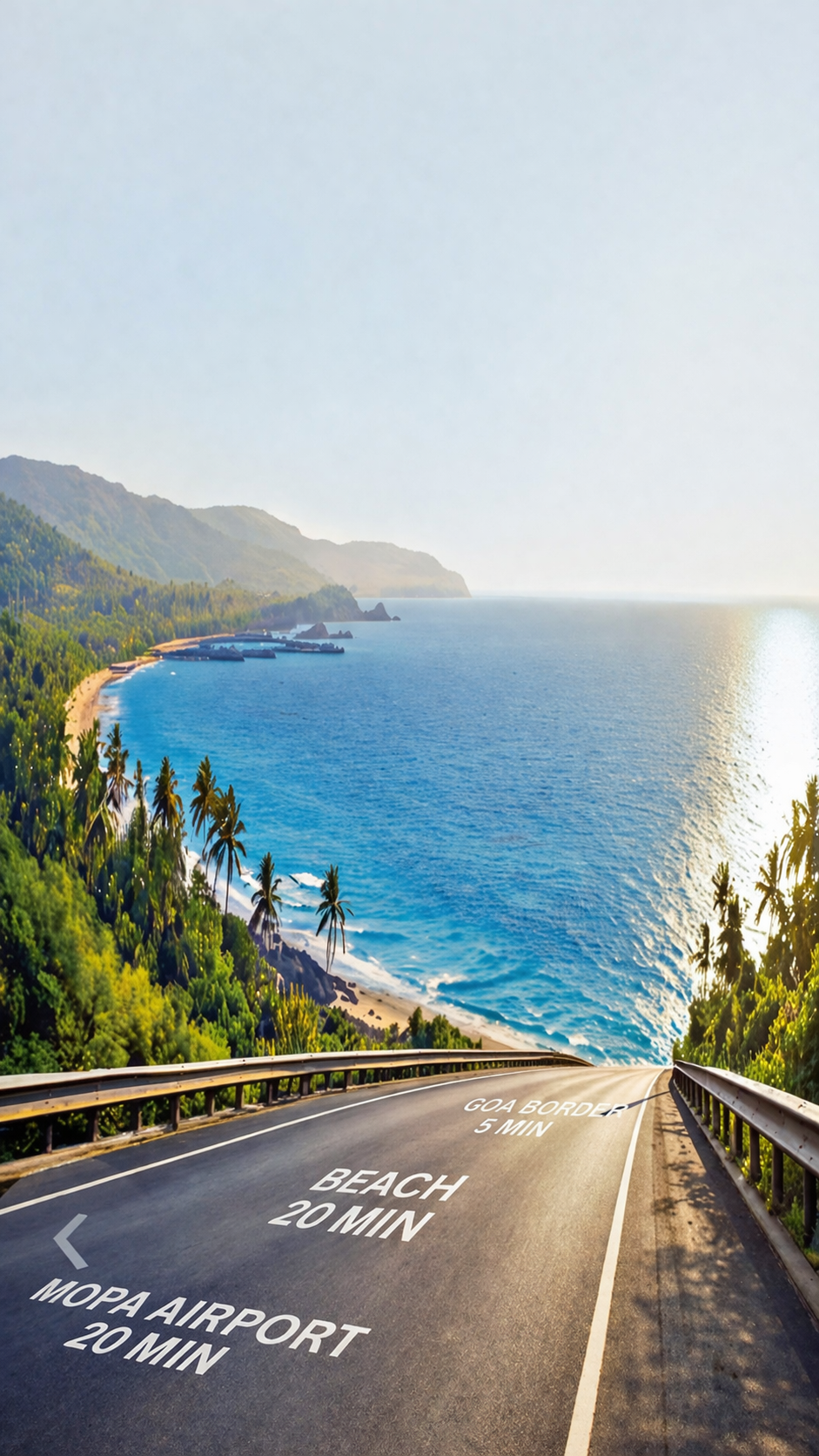 Location advantage - North Goa coastline road